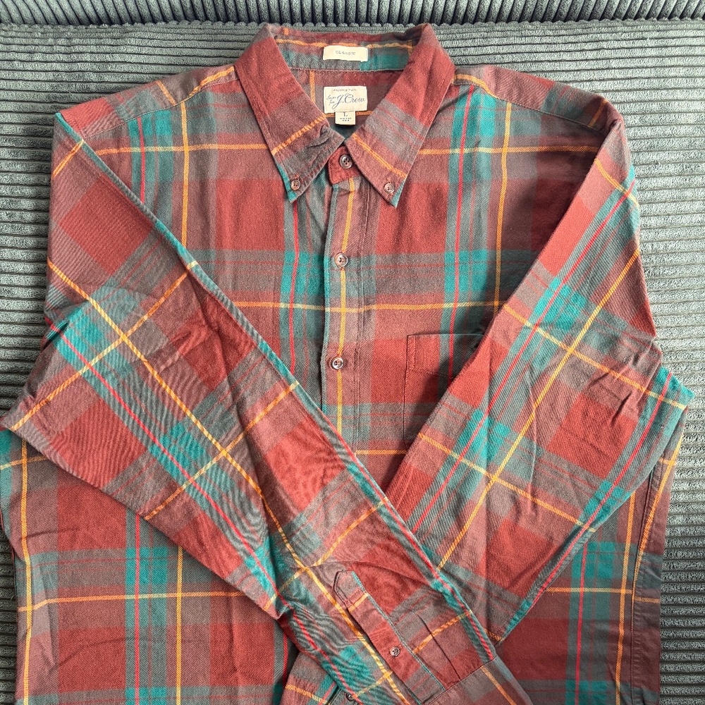 J. Crew Brushed twill shirt - Men's L